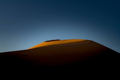 The desert under the blue sky
